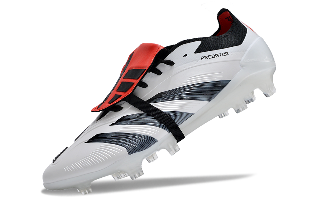 Adidas Predator Accuracy+ Shoes - White | Jet Black | Garnet Red