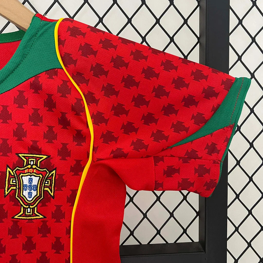 2004 Retro Portugal Home Kids Size