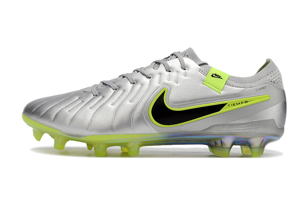 Nike Tiempo Legend - Metallic Gray | Chartreuse Green