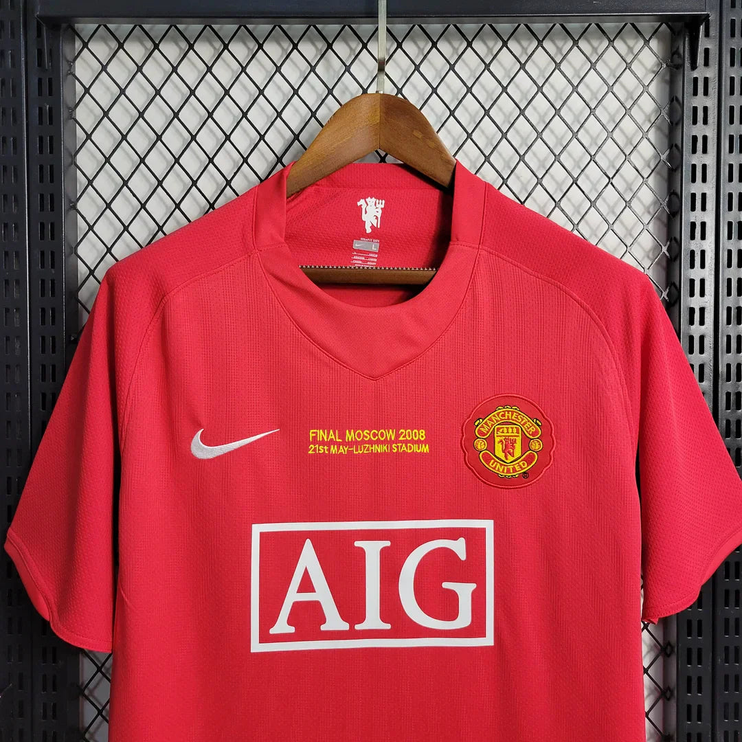 2007/2008 Retro Manchester United Home Champions League Jersey