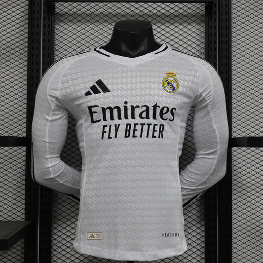Real Madrid 2024-2025 Retro Home Kit Long Sleeve