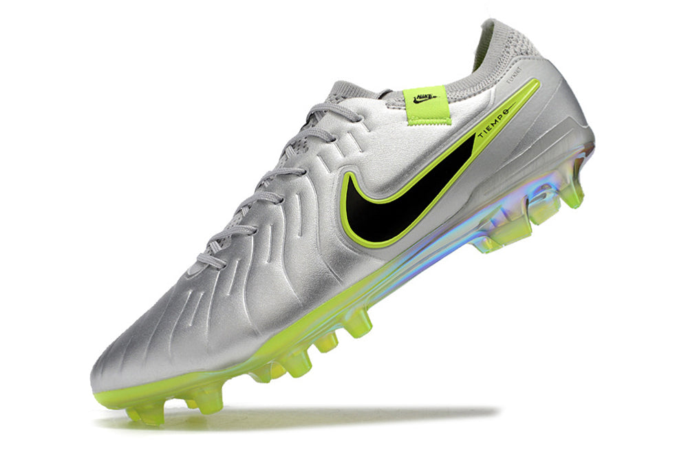 Nike Tiempo Legend - Metallic Gray | Chartreuse Green