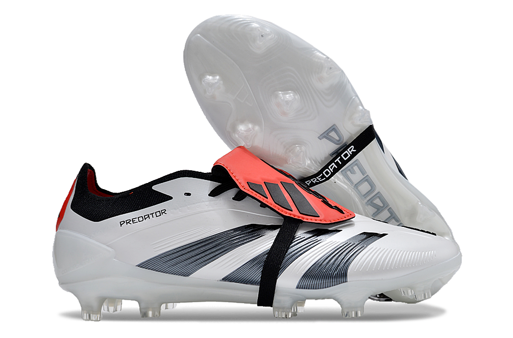 Adidas Predator Accuracy+ Shoes - White | Jet Black | Garnet Red