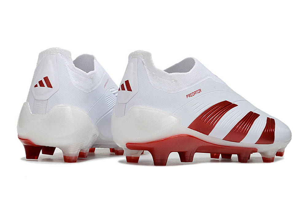 Adidas Predator | White | Red | Laceless