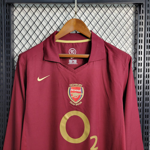 Arsenal 2005-2006 Retro Home Kit Long Sleeve