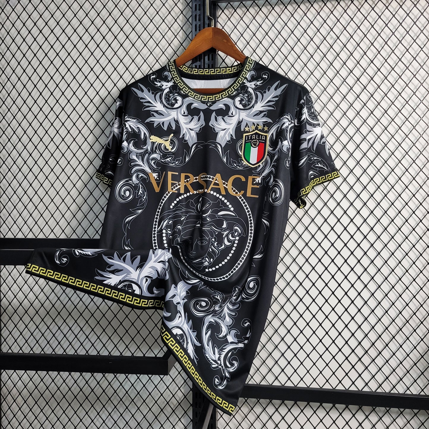 Italy "Versace" Special Black Jersey