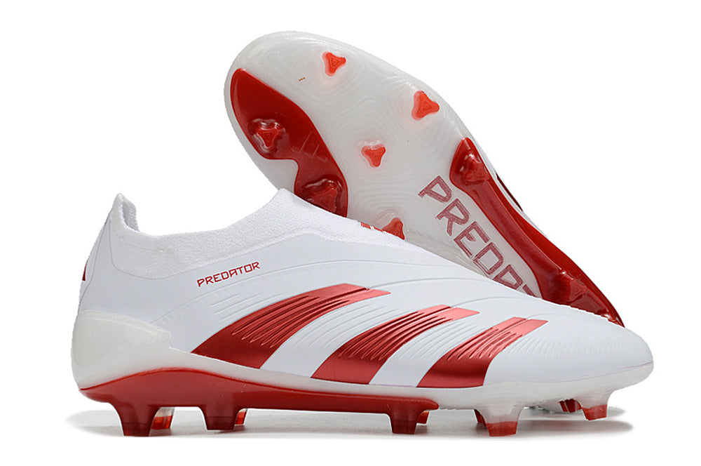 Adidas Predator | White | Red | Laceless