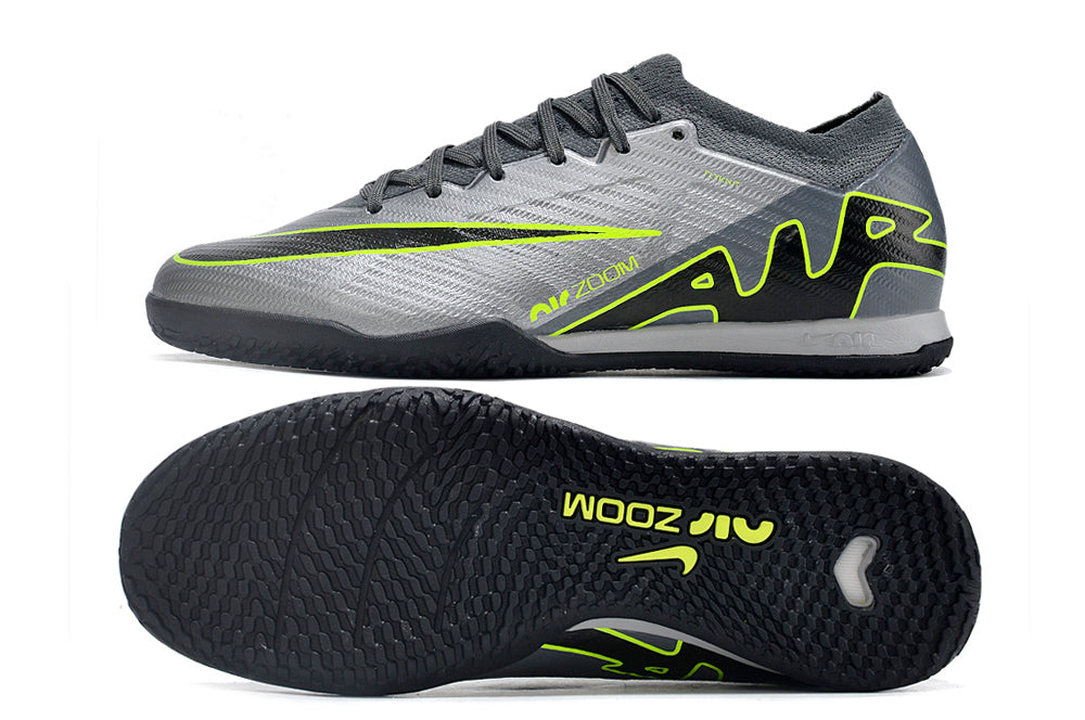 Nike Mercurial Vapor - Indoor Shoes - Fossil Gray | Jet Black | Chartreuse Green