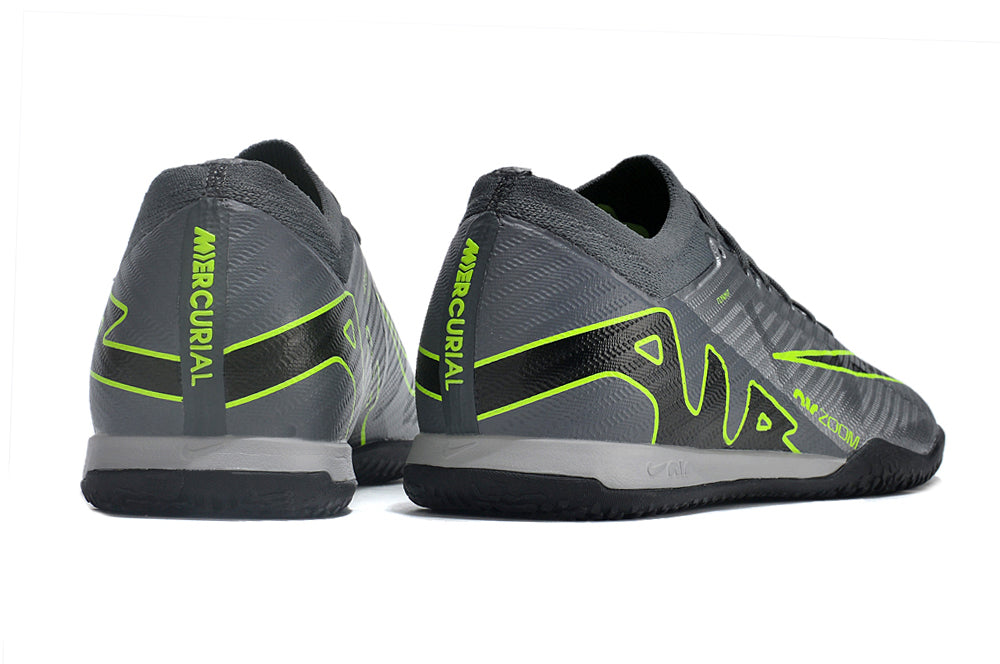 Nike Mercurial Vapor - Indoor Shoes - Fossil Gray | Jet Black | Chartreuse Green