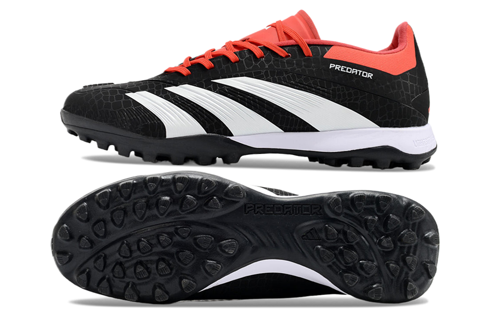 Adidas Predator 24 Elite Indoor Shoes - Jet Black | Currant Red | White