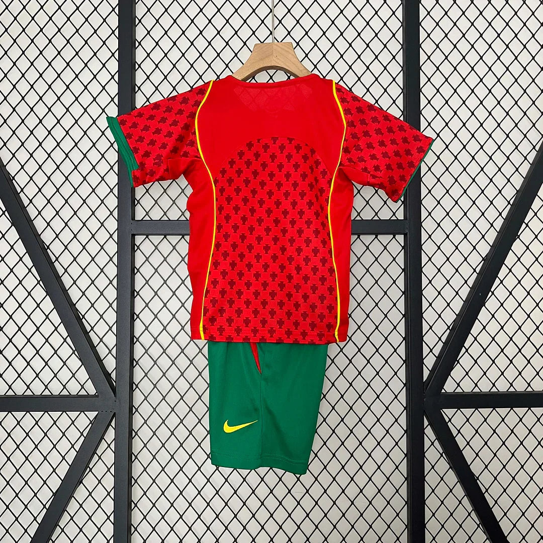 2004 Retro Portugal Home Kids Size