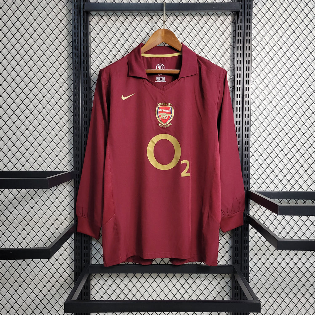 Arsenal 2005-2006 Retro Home Kit Long Sleeve