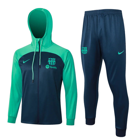Barcelona Teal Green and Dark Blue Tracksuit