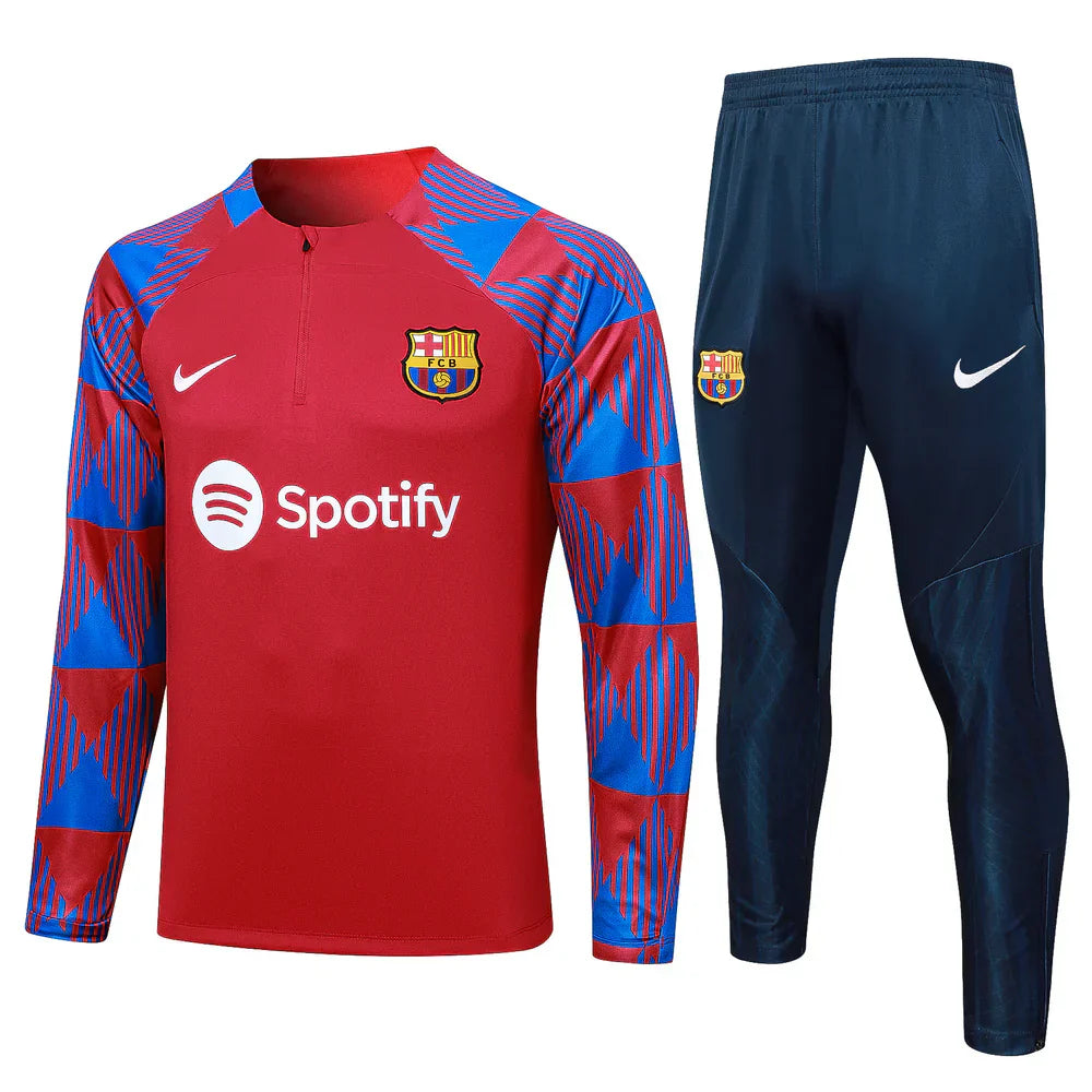Barcelona Dark Blue and Red Tracksuit