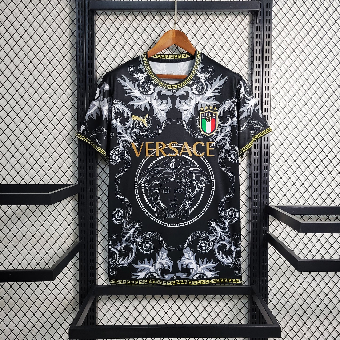 Italy "Versace" Special Black Jersey