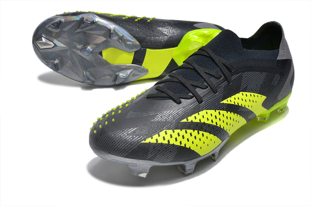 Adidas Predator Accuracy+ Shoes - Shadow Gray | Charcoal Gray | Lime Green
