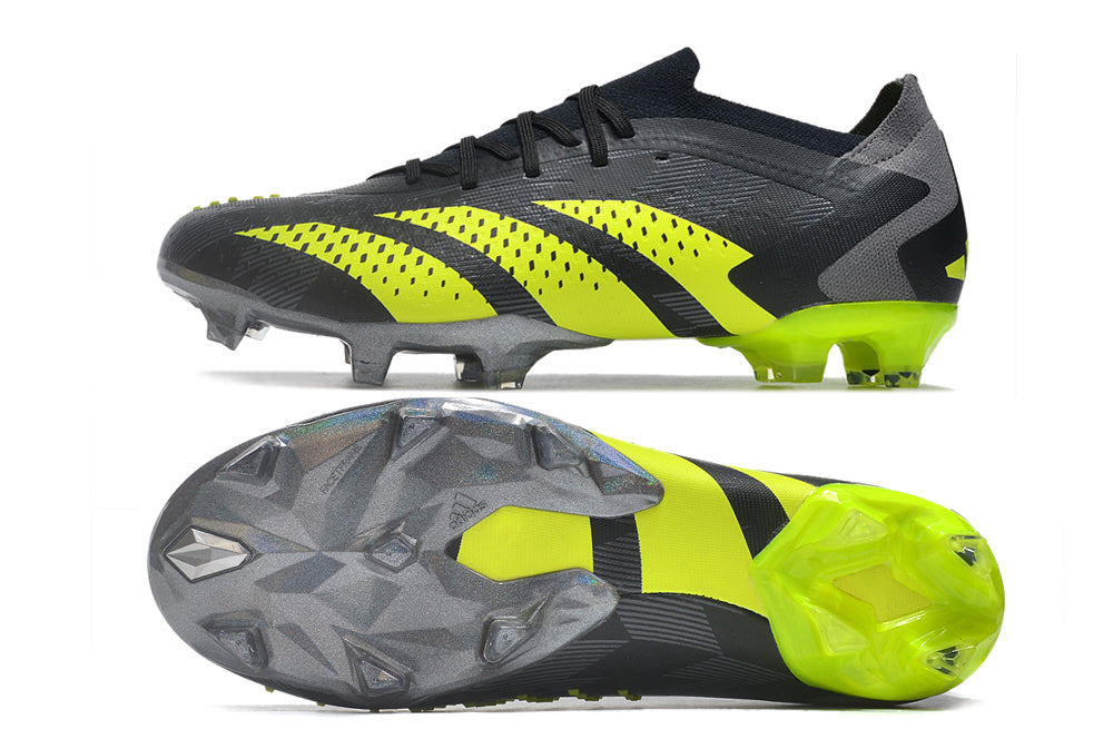 Adidas Predator Accuracy+ Shoes - Shadow Gray | Charcoal Gray | Lime Green
