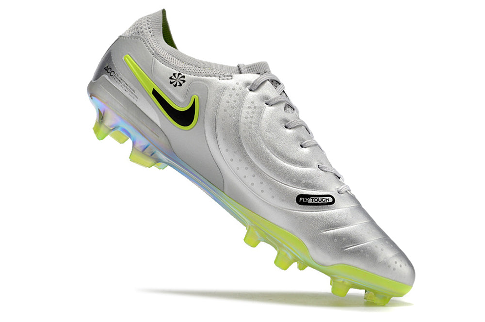Nike Tiempo Legend - Metallic Gray | Chartreuse Green