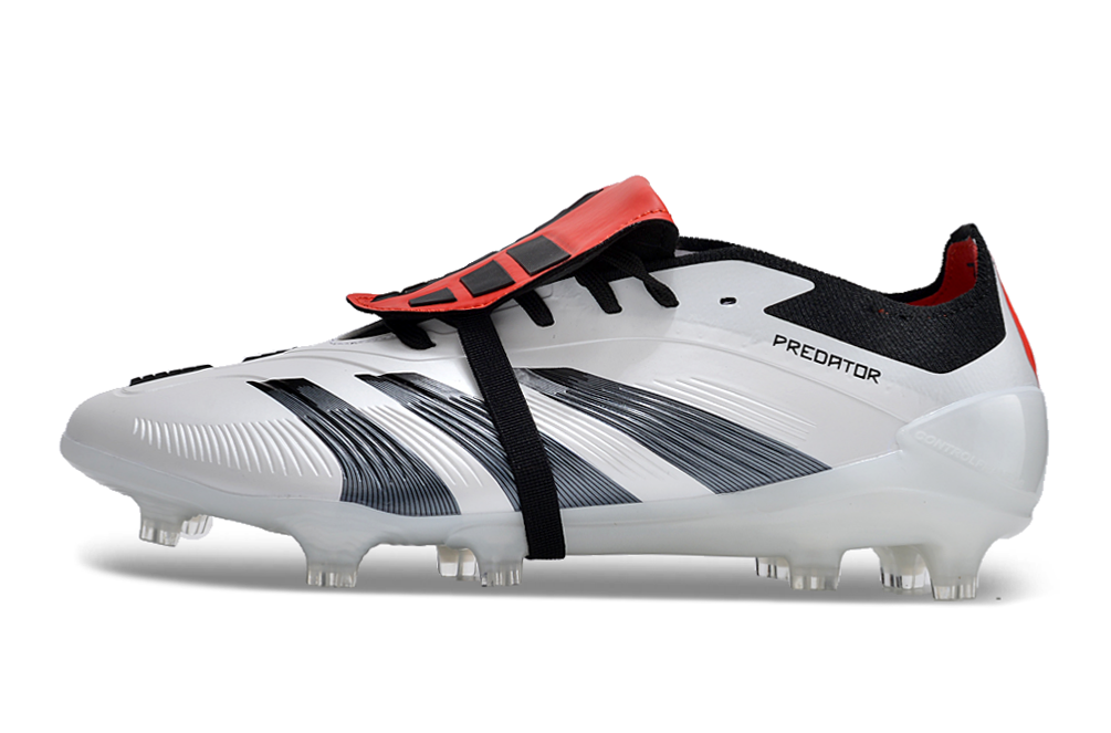 Adidas Predator Accuracy+ Shoes - White | Jet Black | Garnet Red