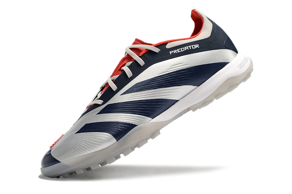 Adidas Predator 24 Elite Indoor Shoes - Ruby Red | Light Gray | Navy