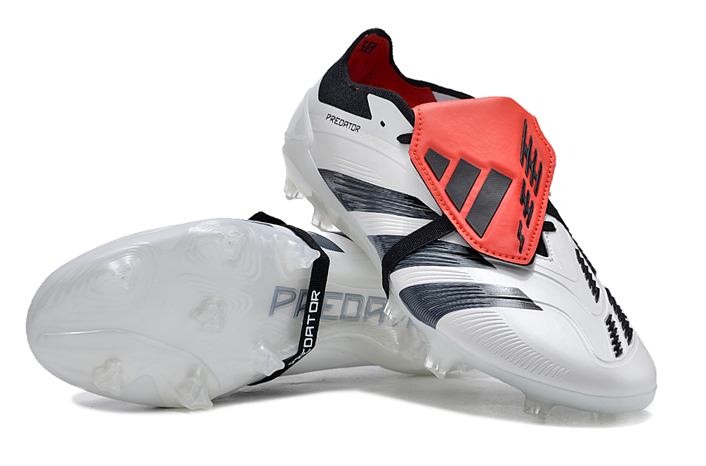 Adidas Predator Accuracy+ Shoes - White | Jet Black | Garnet Red