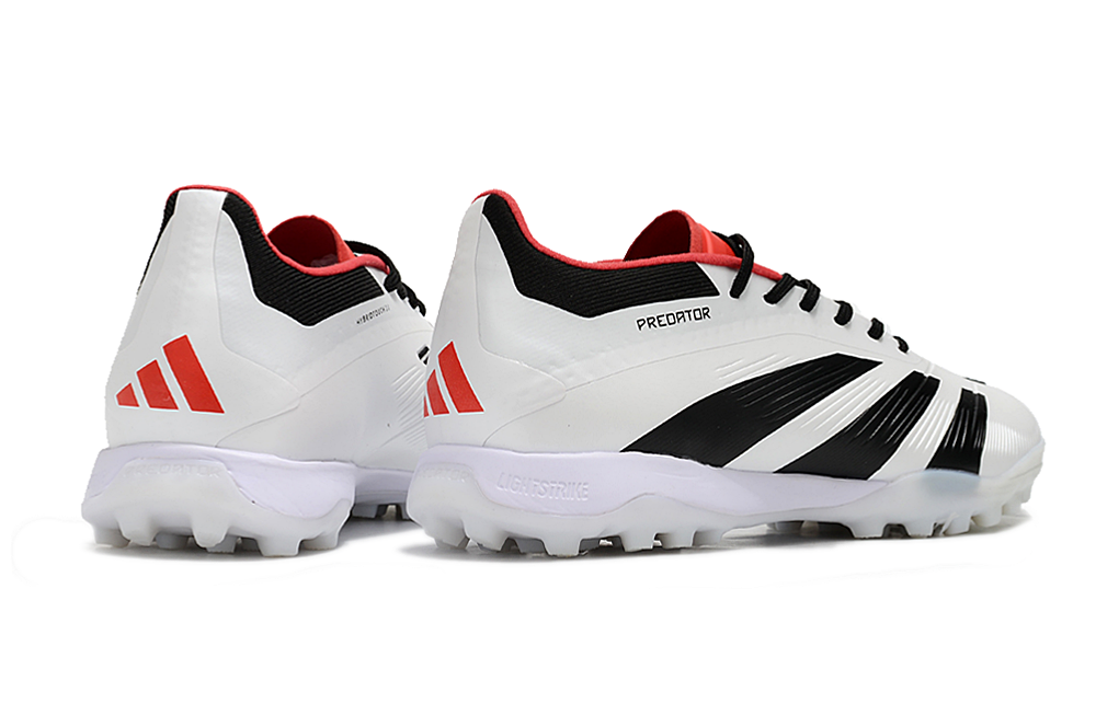 Adidas Predator 24 Elite Indoor Shoes - White | Midnight Black | Crimson Red