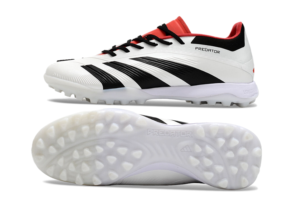 Adidas Predator 24 Elite Indoor Shoes - White | Midnight Black | Crimson Red