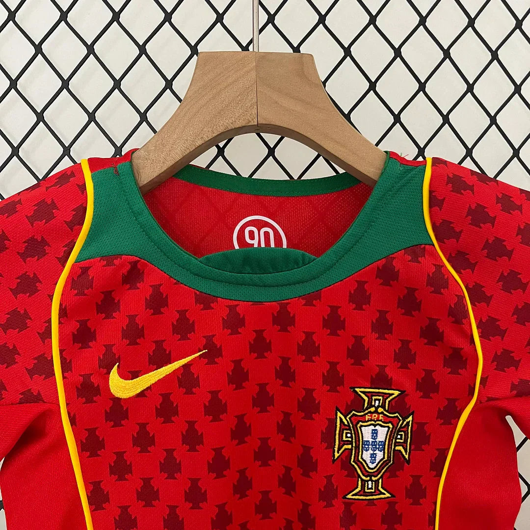 2004 Retro Portugal Home Kids Size