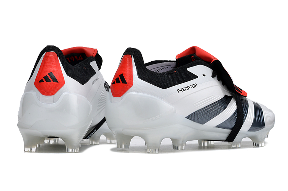 Adidas Predator Accuracy+ Shoes - White | Jet Black | Garnet Red