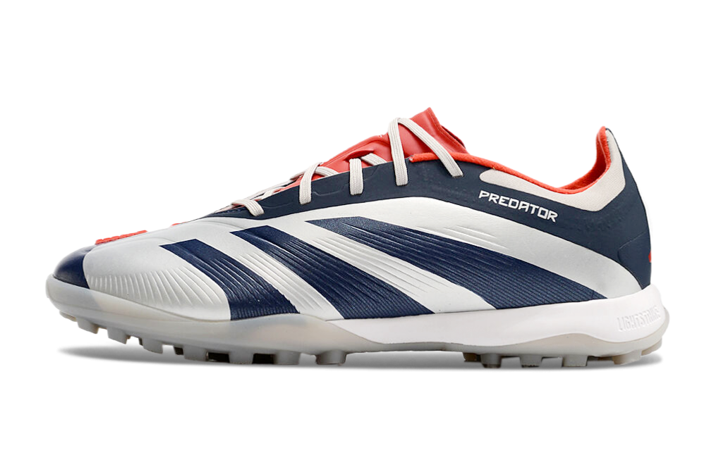 Adidas Predator 24 Elite Indoor Shoes - Ruby Red | Light Gray | Navy
