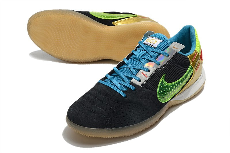 Nike Indoor Soccer Shoes | Streetgato | Black | Volt