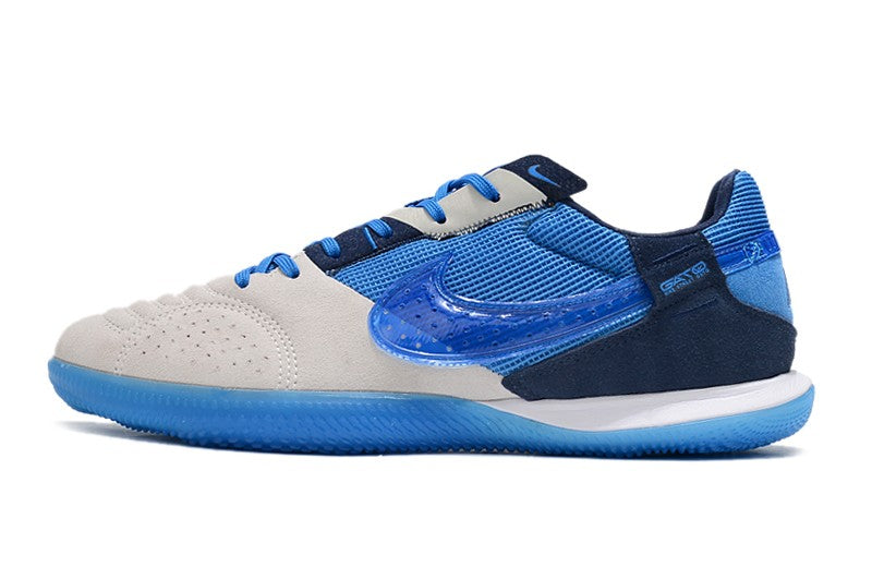 Nike Indoor Soccer Shoes | Streetgato | Light Gray | Blue