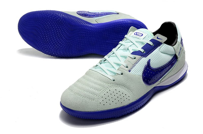Nike Indoor Soccer Shoes | Streetgato | Gray | Royal Blue