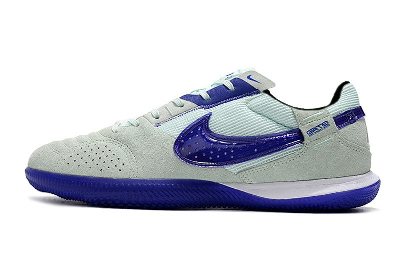 Nike Indoor Soccer Shoes | Streetgato | Gray | Royal Blue