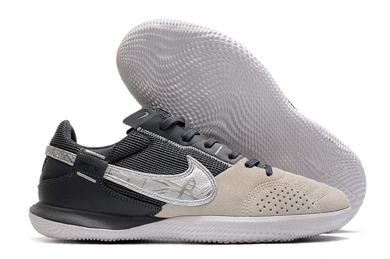 Nike Indoor Soccer Shoes | Streetgato | Metallic Silver | Dark Gray