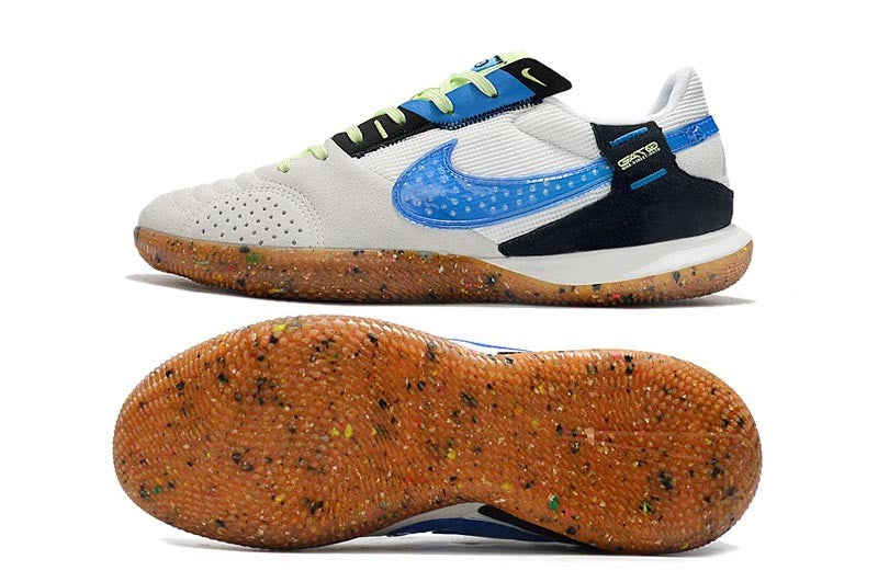 Nike Indoor Soccer Shoes | Streetgato | White | Light Blue