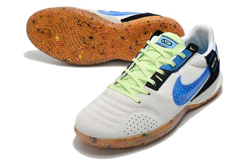 Nike Indoor Soccer Shoes | Streetgato | White | Light Blue