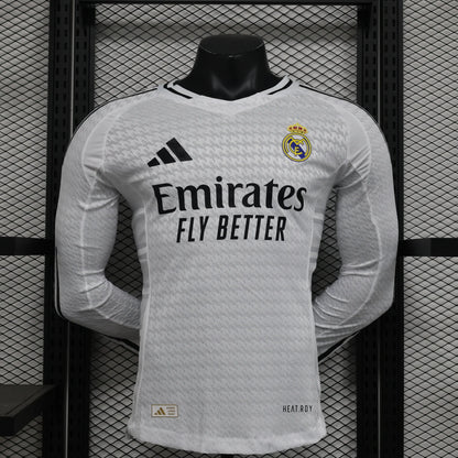 Real Madrid 2024-2025 Retro Home Kit Long Sleeve