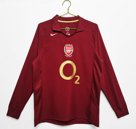 Arsenal 2005-2006 Retro Long Sleeve Home Kit