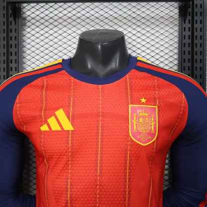 2026 Spain Home World Cup Kit Long Sleeve Player Version