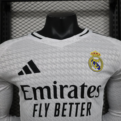 Real Madrid 2024-2025 Retro Home Kit Long Sleeve