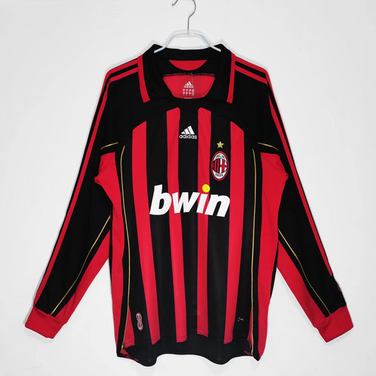 AC Milan 2007-2008 Retro Long Sleeve Home Jersey