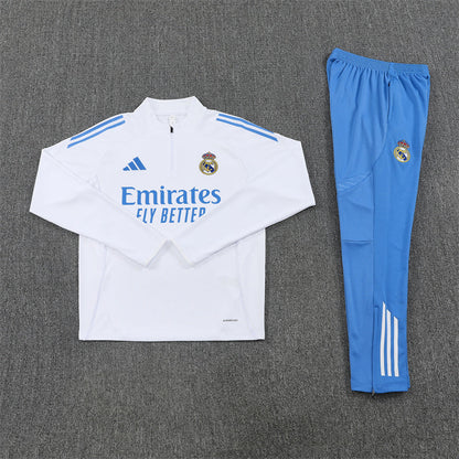 Real Madrid White and Light Blue Tracksuit