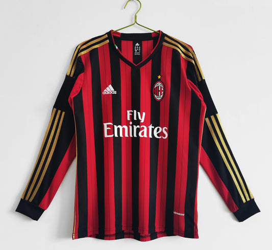 AC Milan 2013-2014 Retro Long Sleeve Home Kit