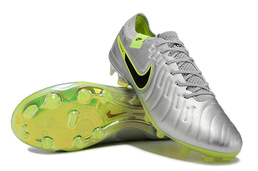 Nike Tiempo Legend - Metallic Gray | Chartreuse Green