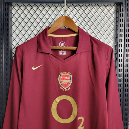 Arsenal 2005-2006 Retro Home Kit Long Sleeve