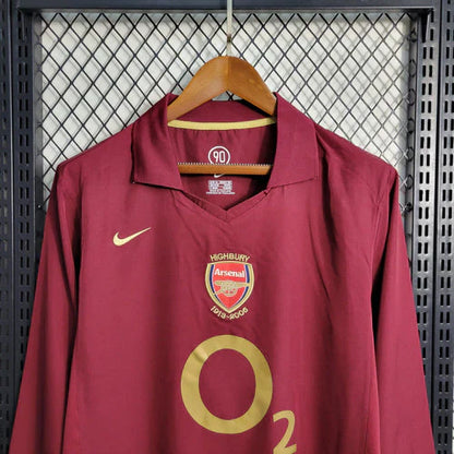 Arsenal 2005-2006 Retro Home Long Sleeve