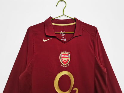 Arsenal 2005-2006 Retro Long Sleeve Home Kit