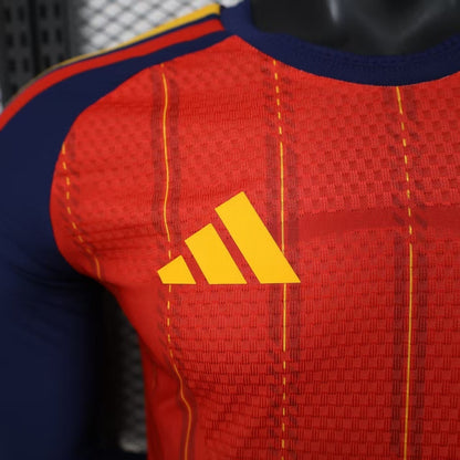 2026 Spain Home World Cup Kit Long Sleeve Player Version
