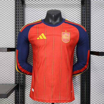 2026 Spain Home World Cup Kit Long Sleeve Player Version